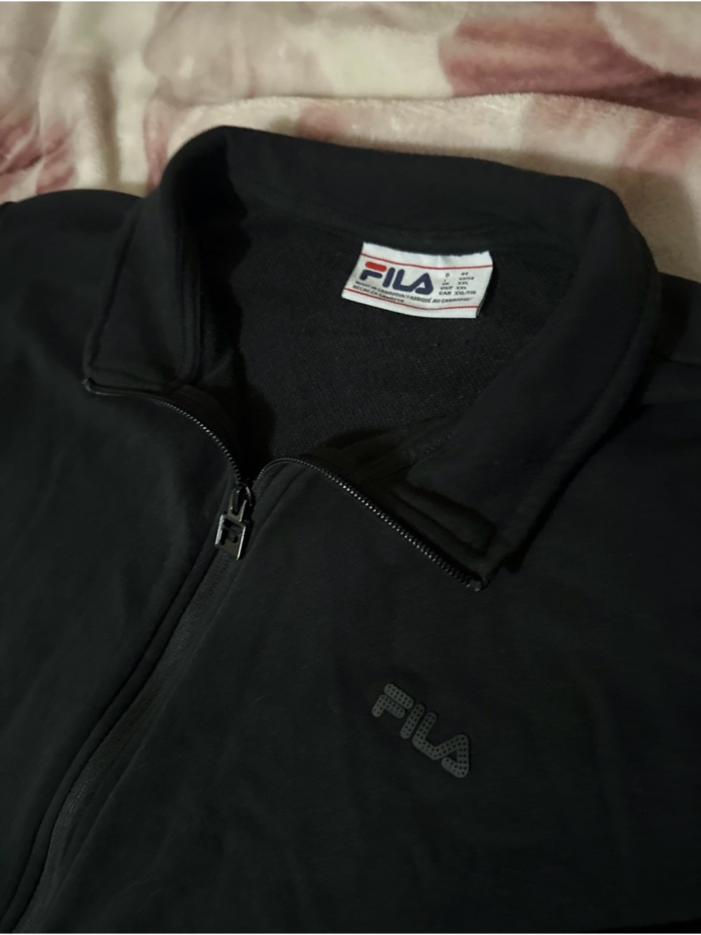 FILA Men’s Black Zip-Up Sweatshirt